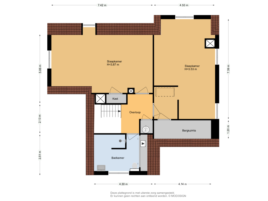 Bekijk plattegrond van 2e van Marius Bauerlaan 10