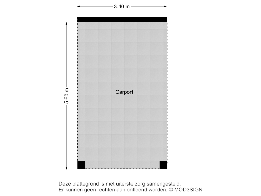 Bekijk plattegrond van Berging van Marius Bauerlaan 10