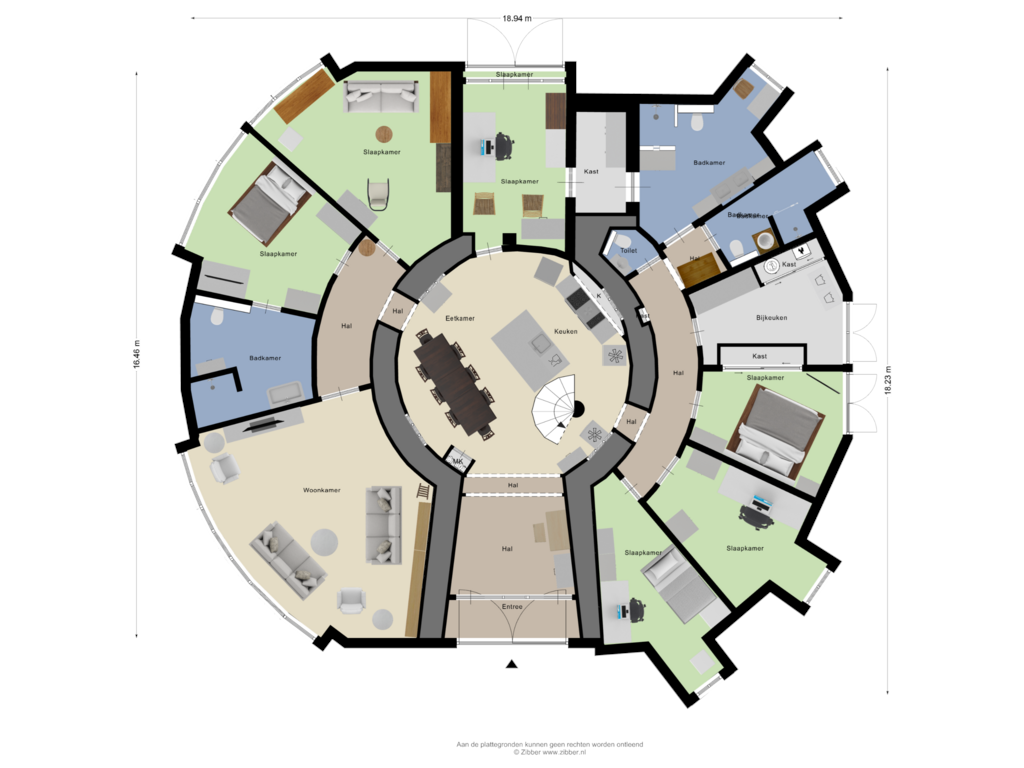 Bekijk plattegrond van Begane Grond van Genenberg 6