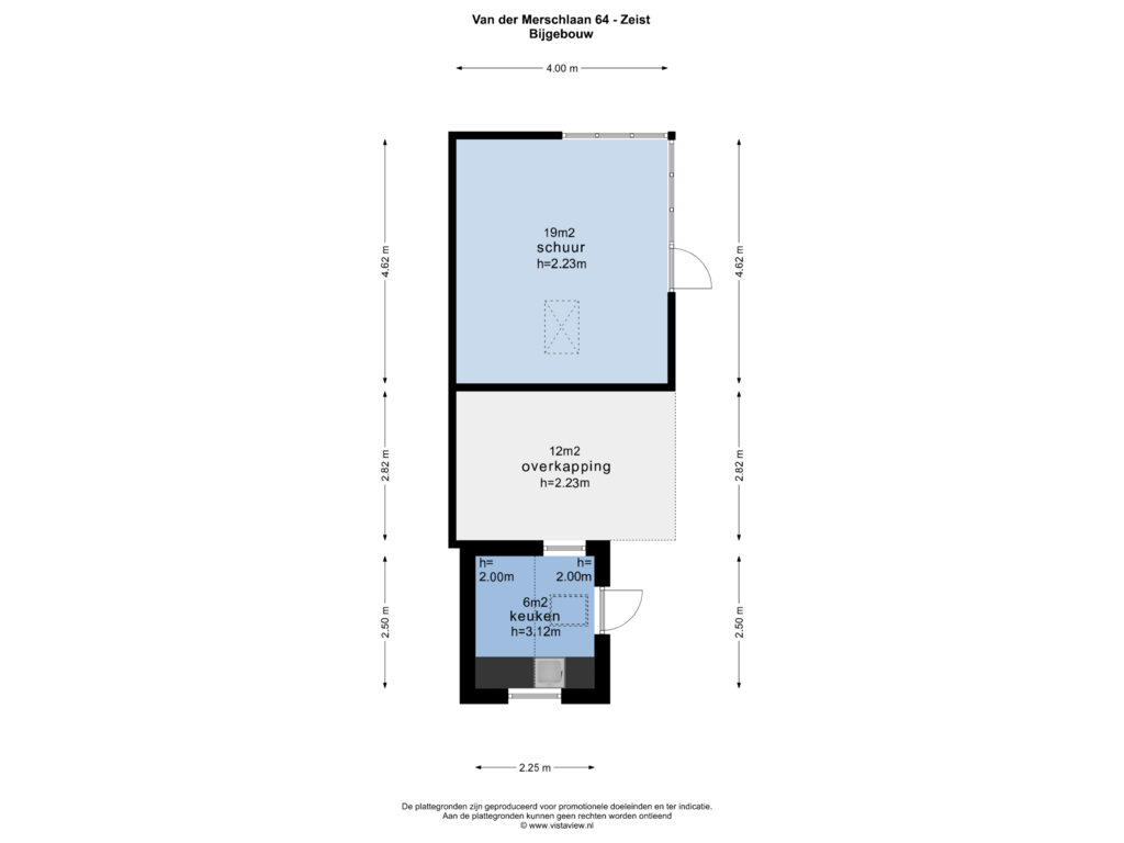 View floorplan of BIJGEBOUW of Van der Merschlaan 64