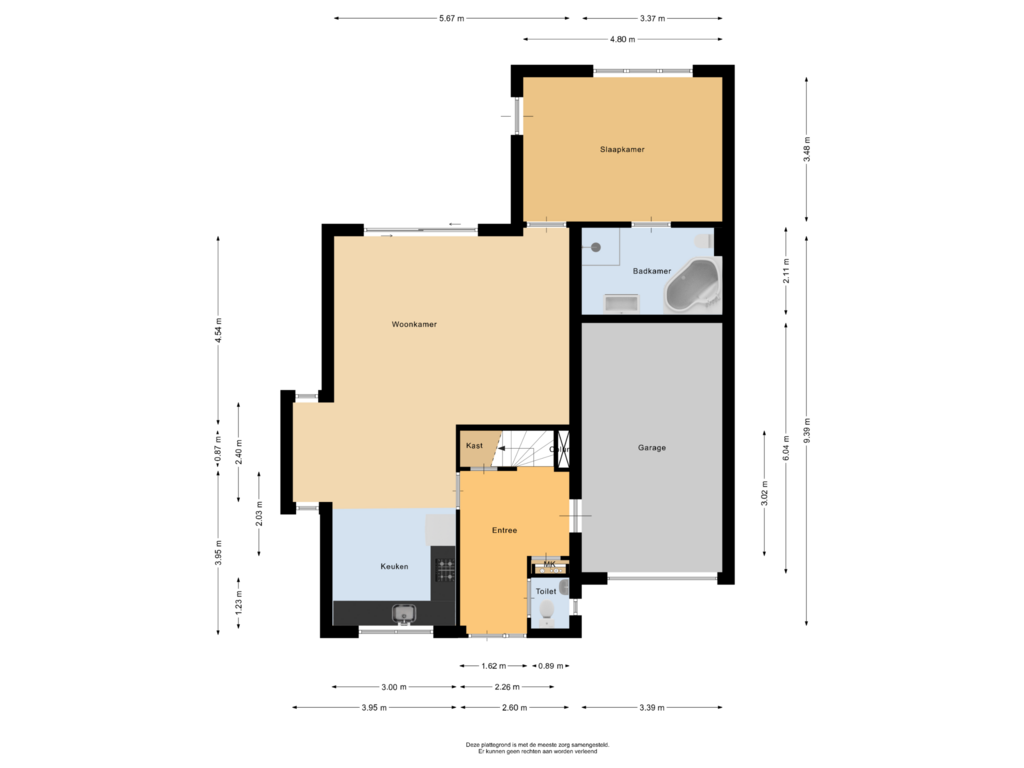 Bekijk plattegrond van Begane grond van Verdilaan 7