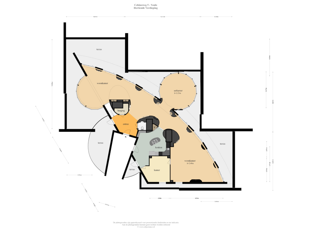 View floorplan of Dertiende Verdieping of Wimbledonpark 235