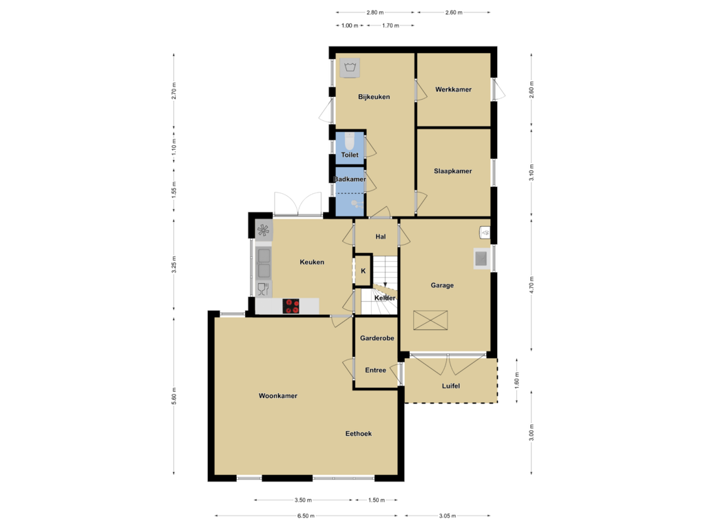 Bekijk plattegrond van Begane Grond van Molenstraat 13