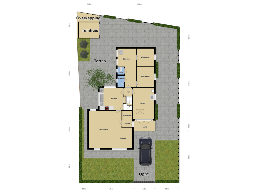 Bekijk plattegrond van Tuinindeling van Molenstraat 13