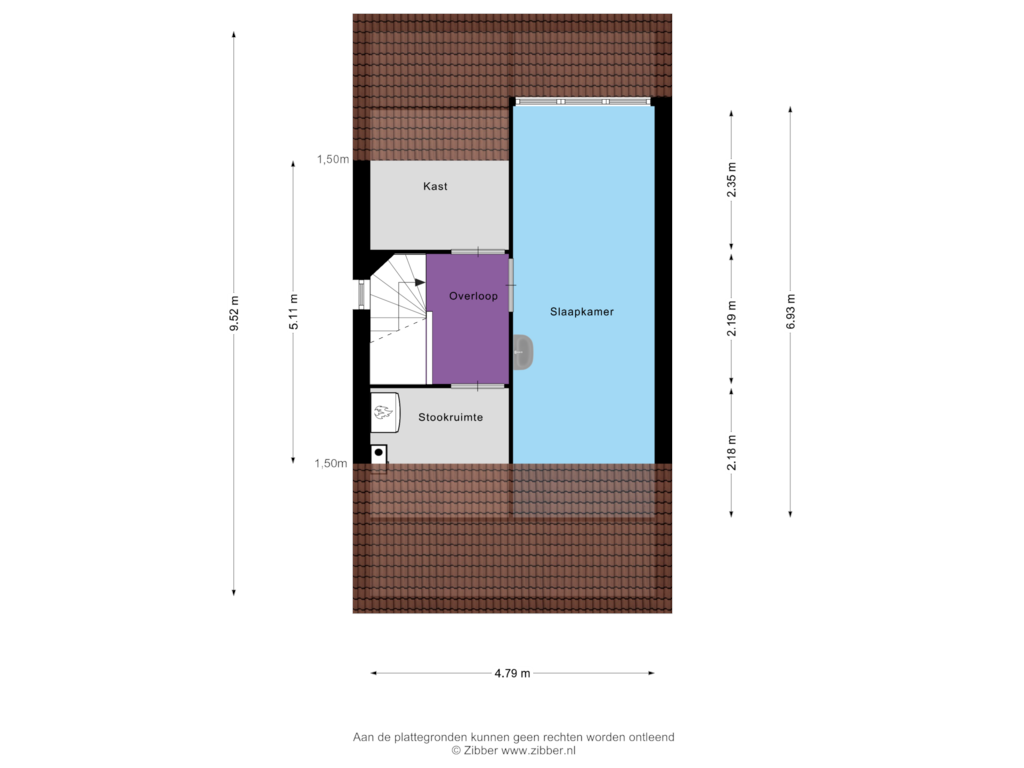 Bekijk plattegrond van Tweede Verdieping van Spittaalderkamp 59-A