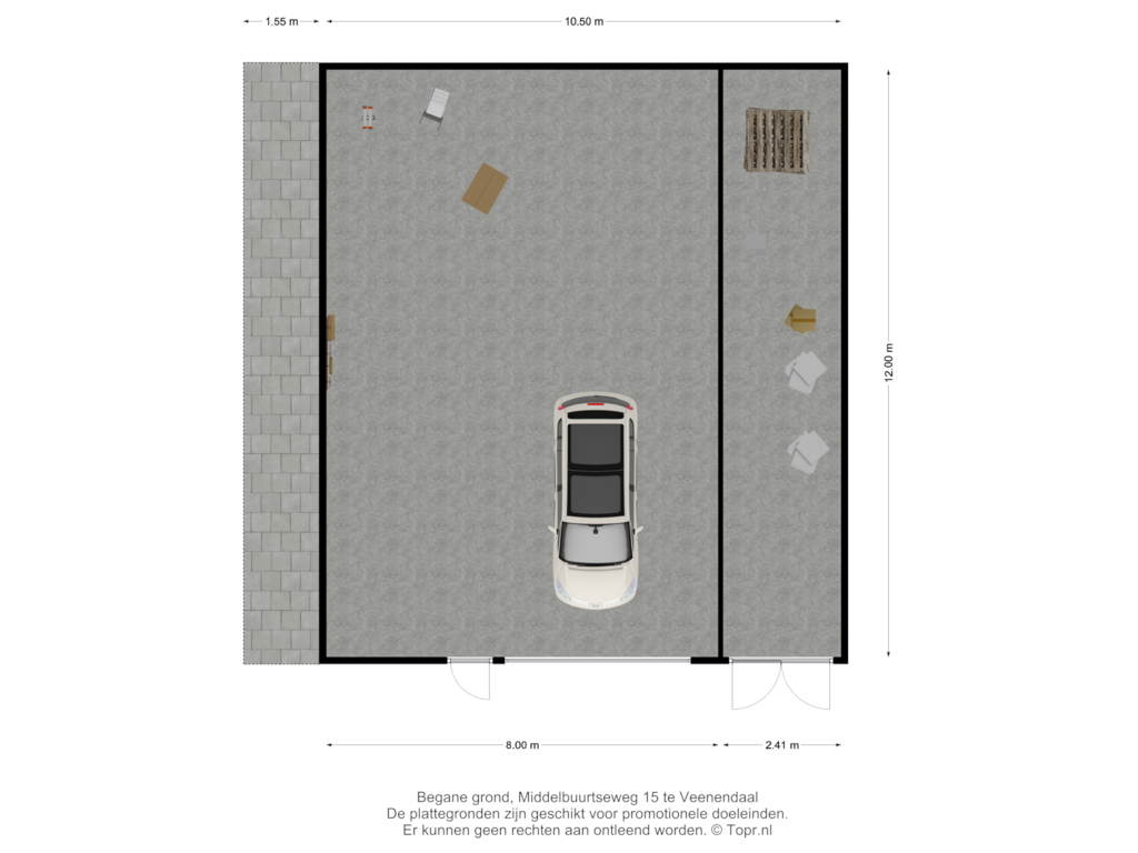 Bekijk plattegrond van Begane grond van Middelbuurtseweg 15