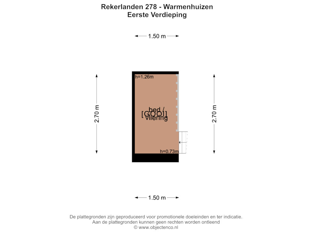 Bekijk plattegrond van EERSTE VERDIEPING van Rekerlanden 278