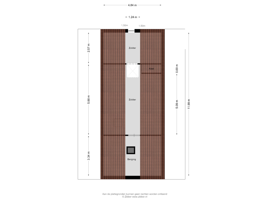 Bekijk plattegrond van Tweede verdieping van Fazantstraat 50