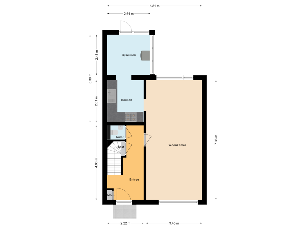 View floorplan of Begane Grond of Antonie Morostraat 5