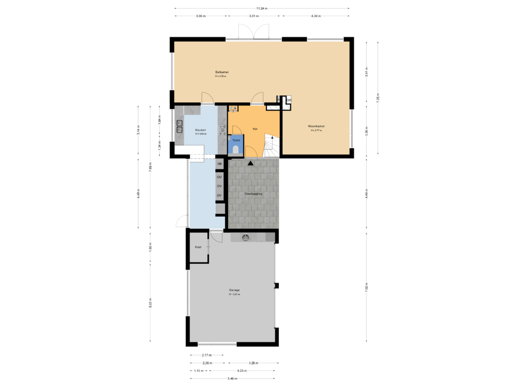 Bekijk plattegrond van Begane Grond van Nieuw Rockanjesedijk 1-A