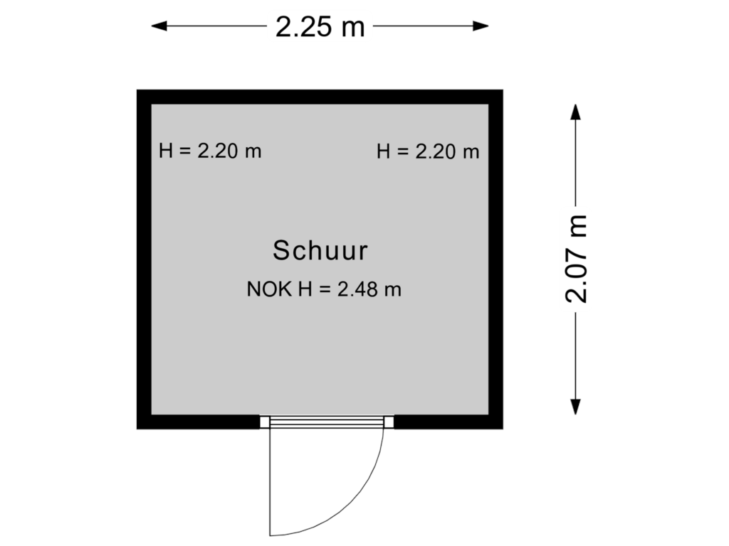 Bekijk plattegrond van Schuur van Nieuw Rockanjesedijk 1-A