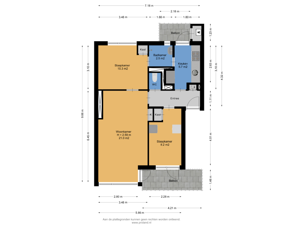 Bekijk plattegrond van Appartement van Laaressingel 39