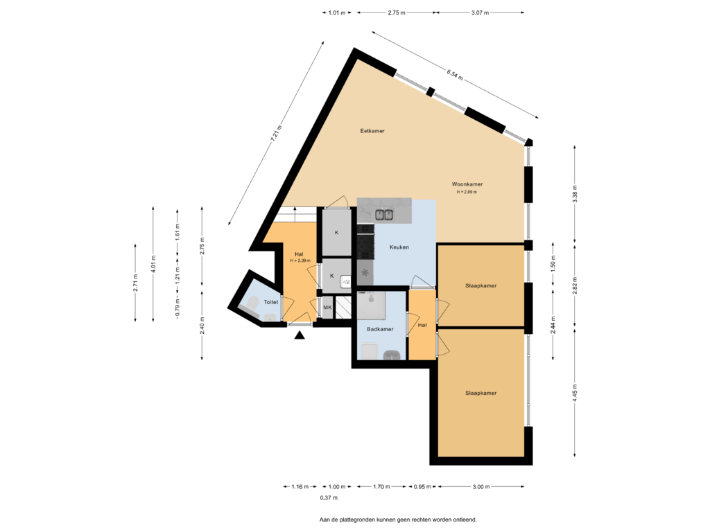 Bekijk plattegrond van Plattegrond van Van Cittersstraat 100