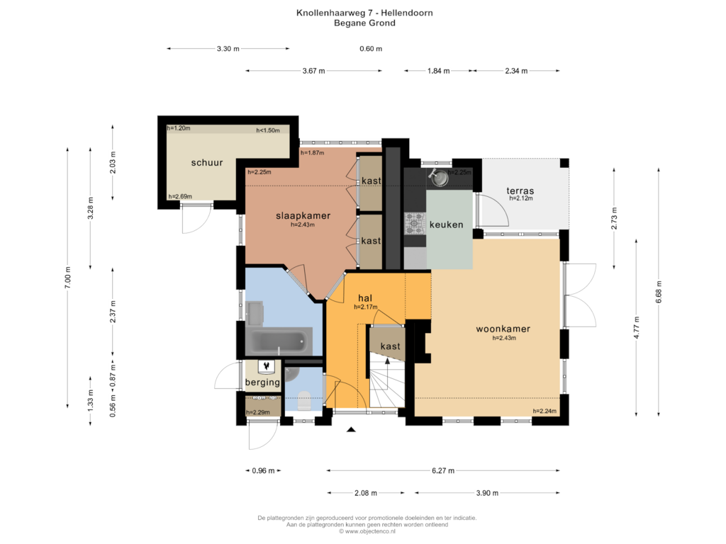 View floorplan of BEGANE GROND of Knollenhaarweg 7-139