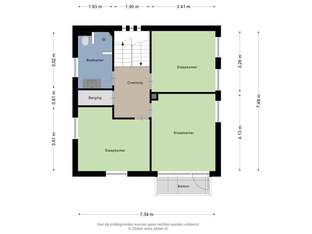 Bekijk plattegrond van Eerste Verdieping van Disselsweg 3