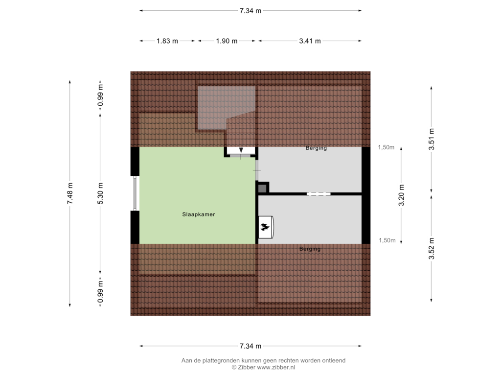 Bekijk plattegrond van Tweede Verdieping van Disselsweg 3