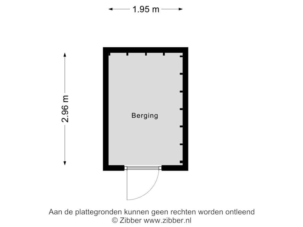 View floorplan of Berging of Koningin Wilhelminalaan 1