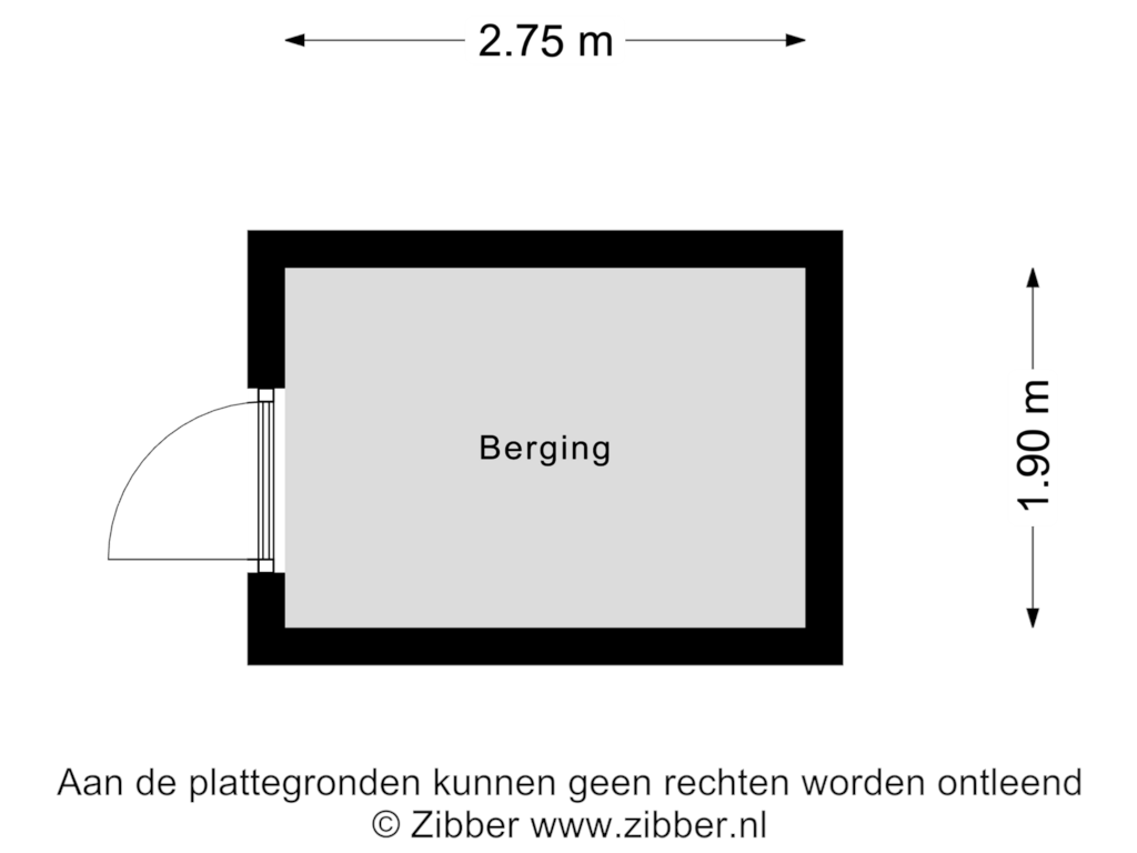 Bekijk plattegrond van Berging van Ekster 8-A