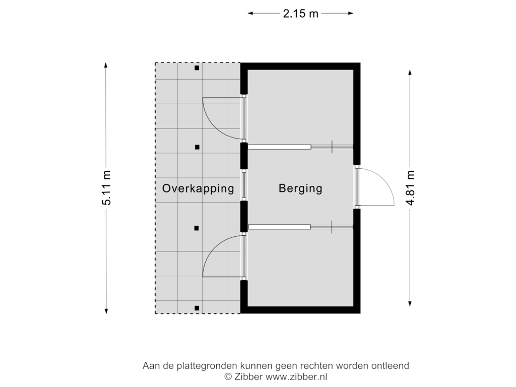 Bekijk plattegrond van Berging van Rijksweg 11-B