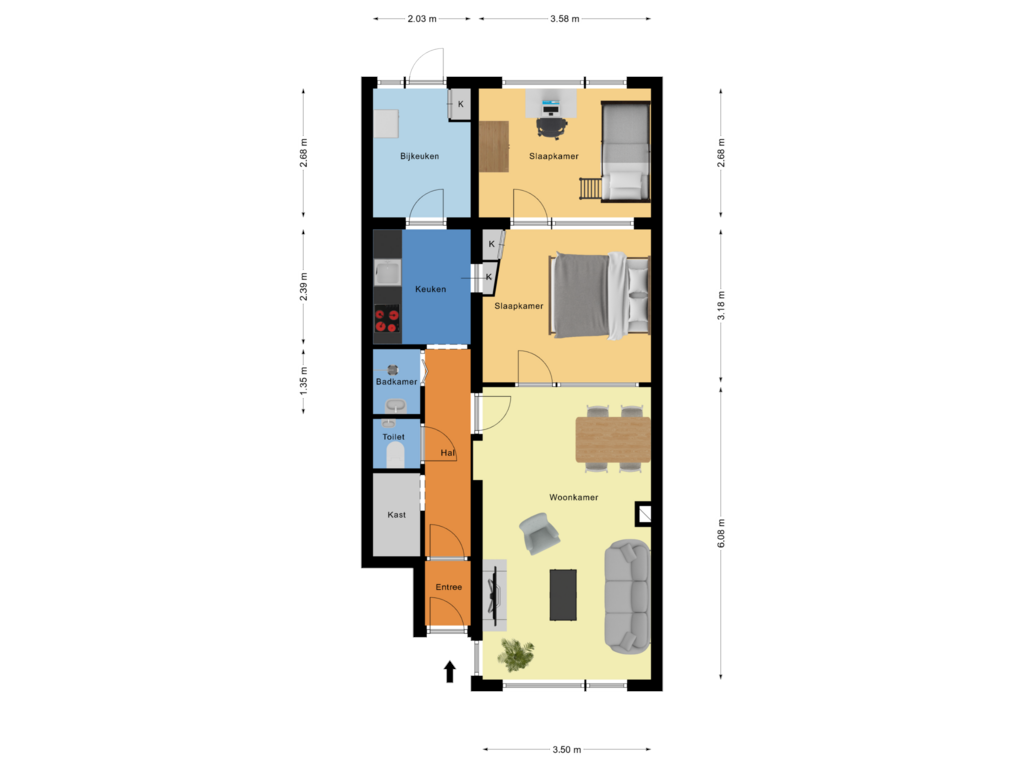 Bekijk plattegrond van begane grond van C.D.Tuinenburgstraat 21-A