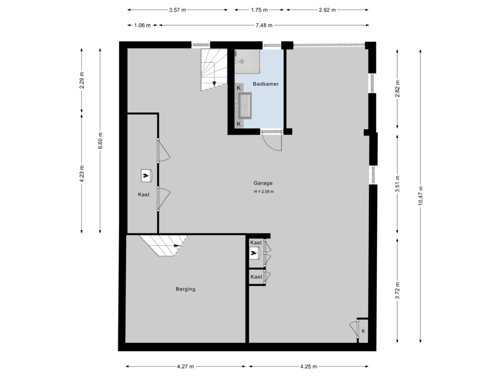 View floorplan of Souterrain of Achthoven-West 21