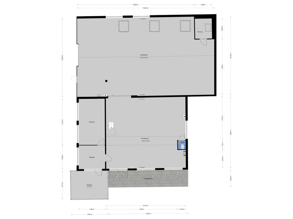 View floorplan of Begane Grond Werkplaats of Achthoven-West 21