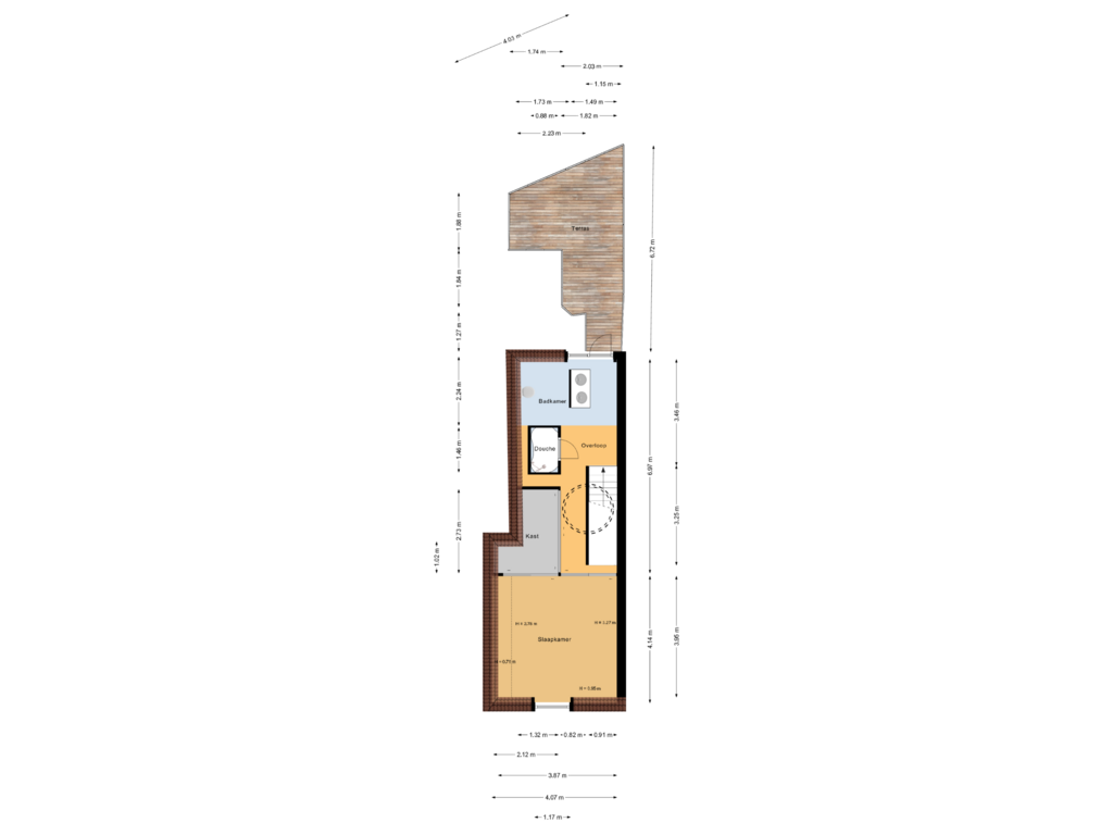 Bekijk plattegrond van 2e Verdieping van Jacob Pronkstraat 10