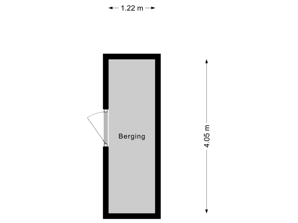 Bekijk plattegrond van Berging 1 van Egmonderstraatweg 5