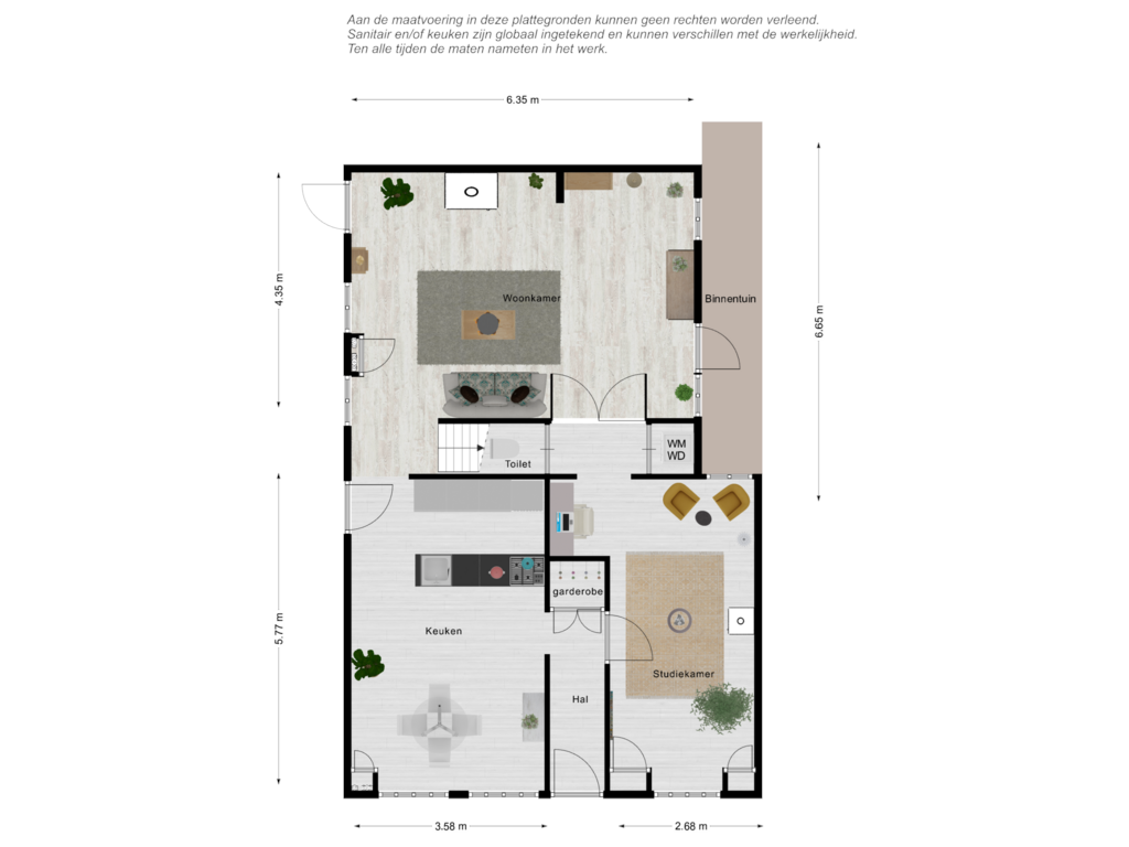 Bekijk plattegrond van Begane grond 3D van Enkele Ring 21