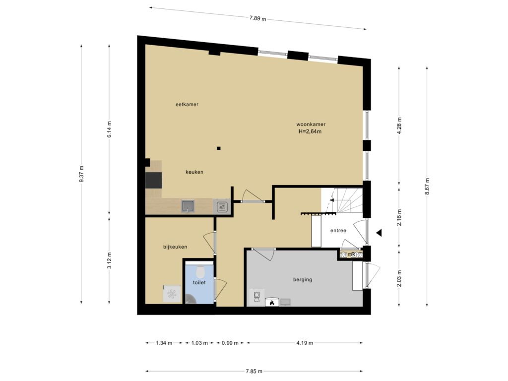 Bekijk plattegrond van Begane Grond van Halbertsma's Plein 24