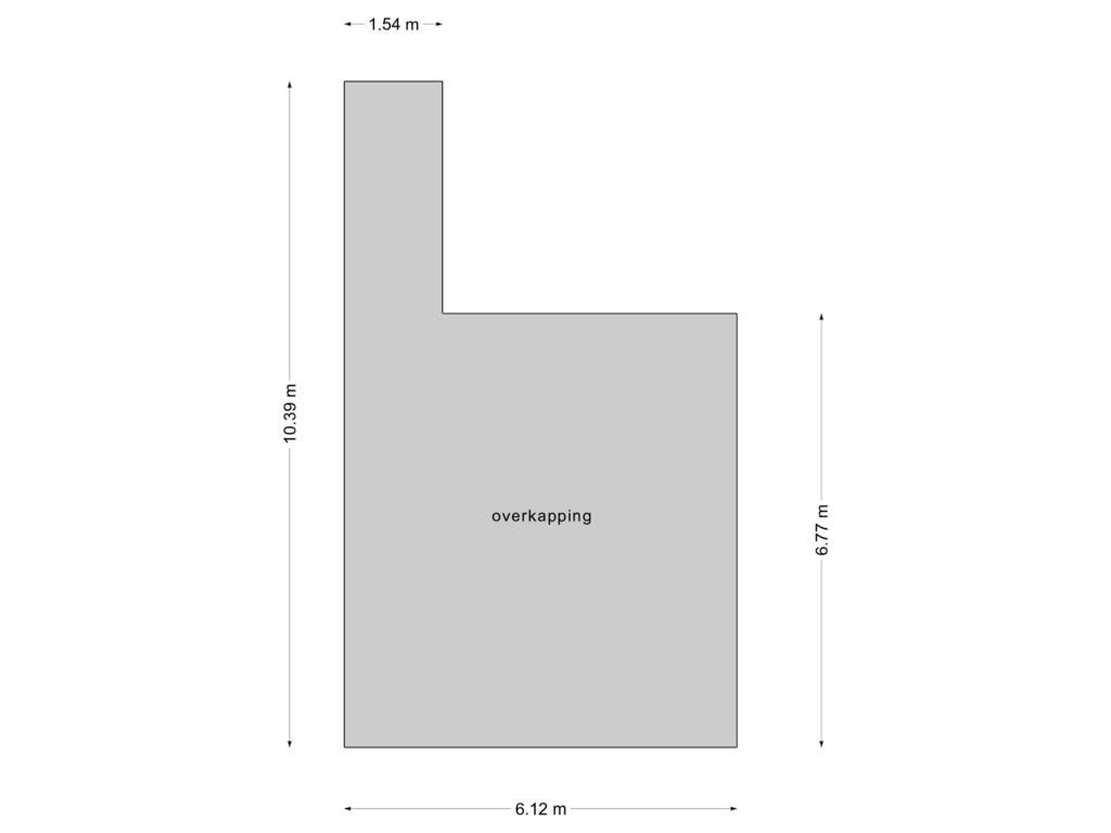 Bekijk plattegrond van overkapping1 van Hoofdstraat 13