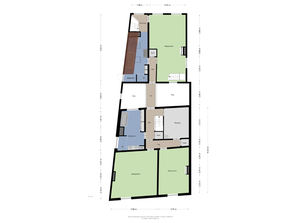 Bekijk plattegrond van Eerste  Verdiping van Hooglandse Kerkgracht 23