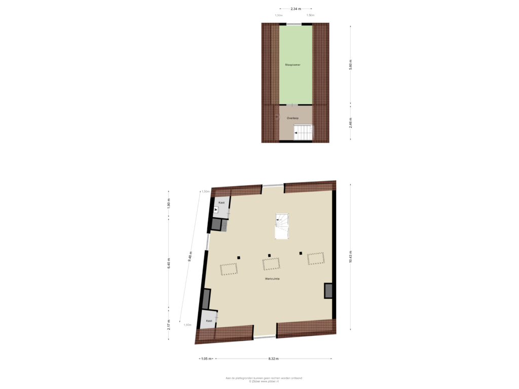 Bekijk plattegrond van Tweede Verdieping van Hooglandse Kerkgracht 23