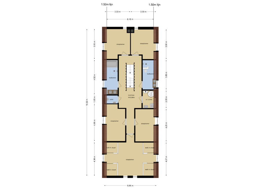 View floorplan of Eerste Verdieping of Schupperijweg 38