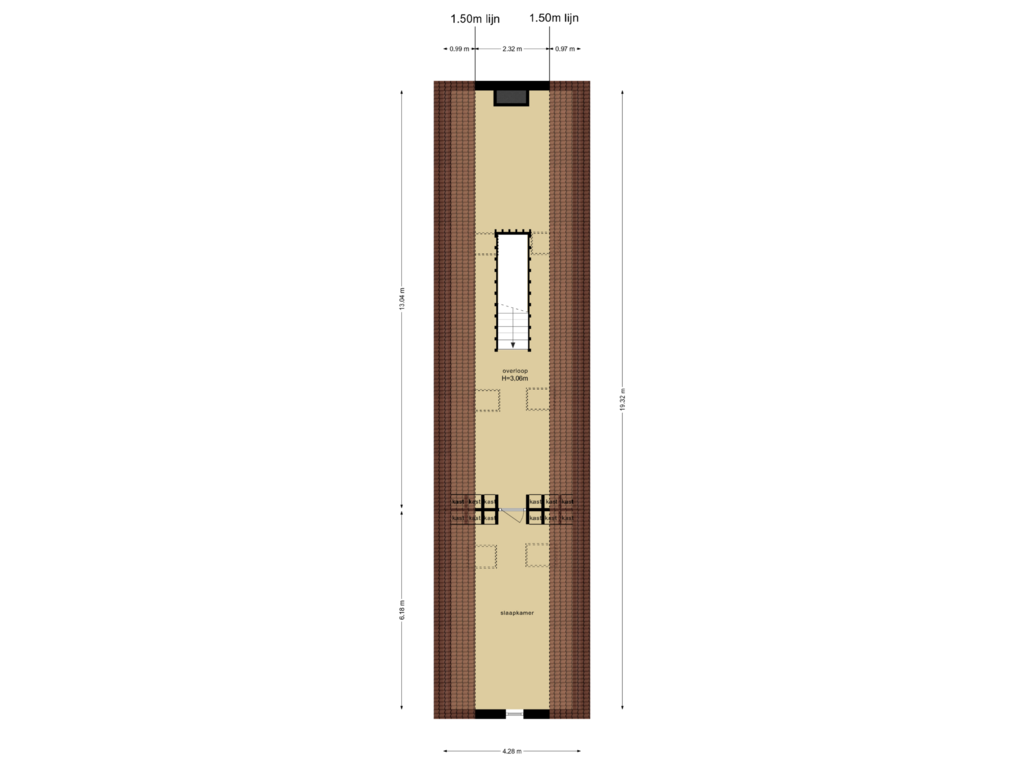 View floorplan of Zolder of Schupperijweg 38