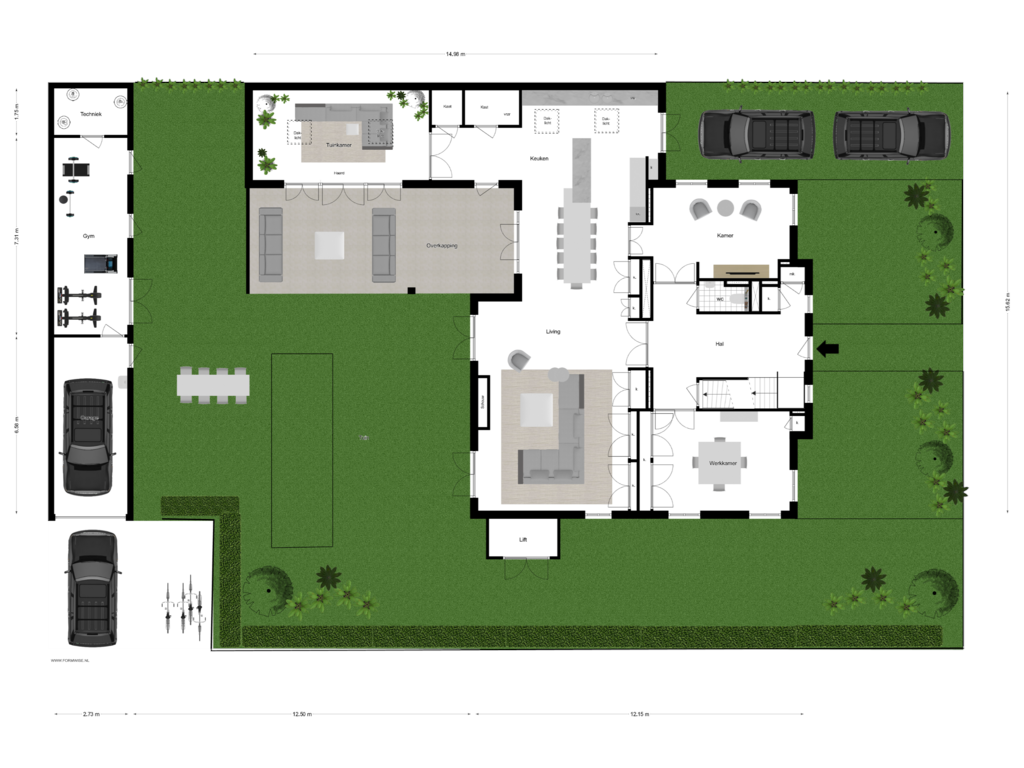 View floorplan of BEGANE GROND of Pelikaanstraat 21