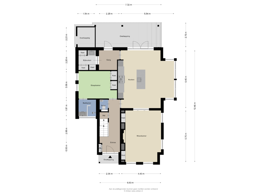 Bekijk plattegrond van Begane Grond van De Wiek 13