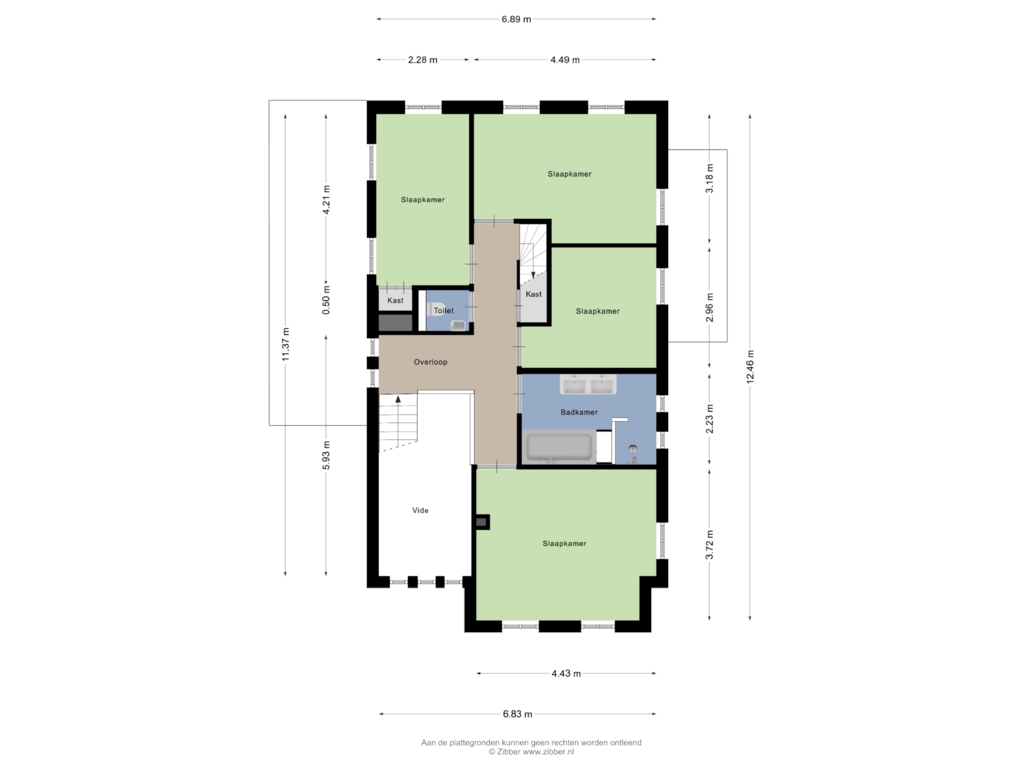 Bekijk plattegrond van Eerste Verdieping van De Wiek 13