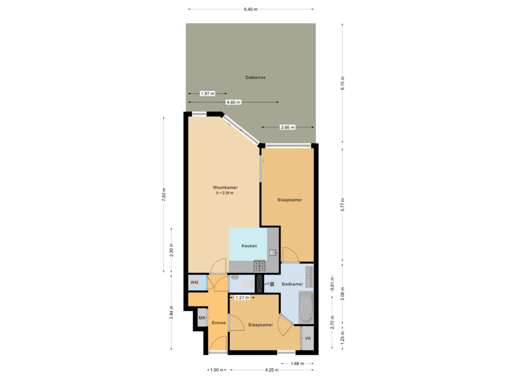 View floorplan of Appartement of Ooghduyne 302