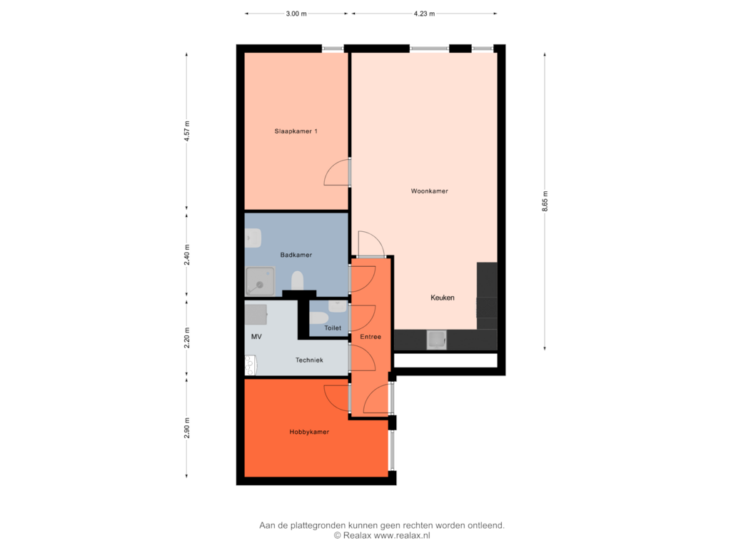 Bekijk plattegrond van Verdieping van Spoorstraat 38-C