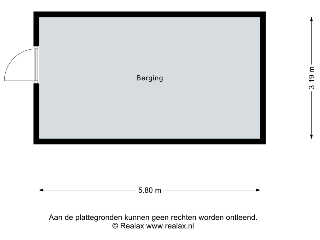 Bekijk plattegrond van Berging van Spoorstraat 38-C