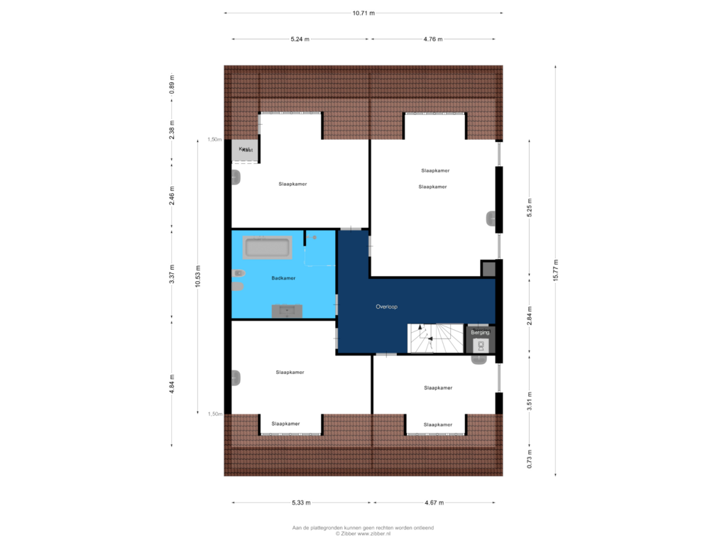 Bekijk plattegrond van Eerste verdieping van Zaandammerweg 36-A