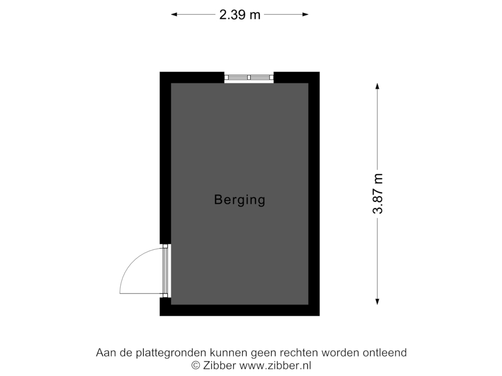 Bekijk plattegrond van Berging van Zaandammerweg 36-A