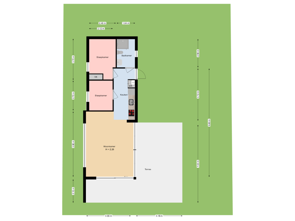 Bekijk plattegrond van perceel van Parkweg 2-V113