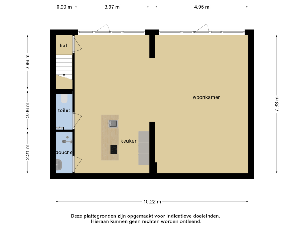 Bekijk plattegrond van begane grond van Lichtstraat 211