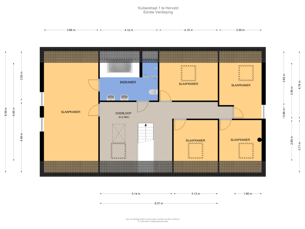 Bekijk plattegrond van Eerste Verdieping van Kuilsestraat 1