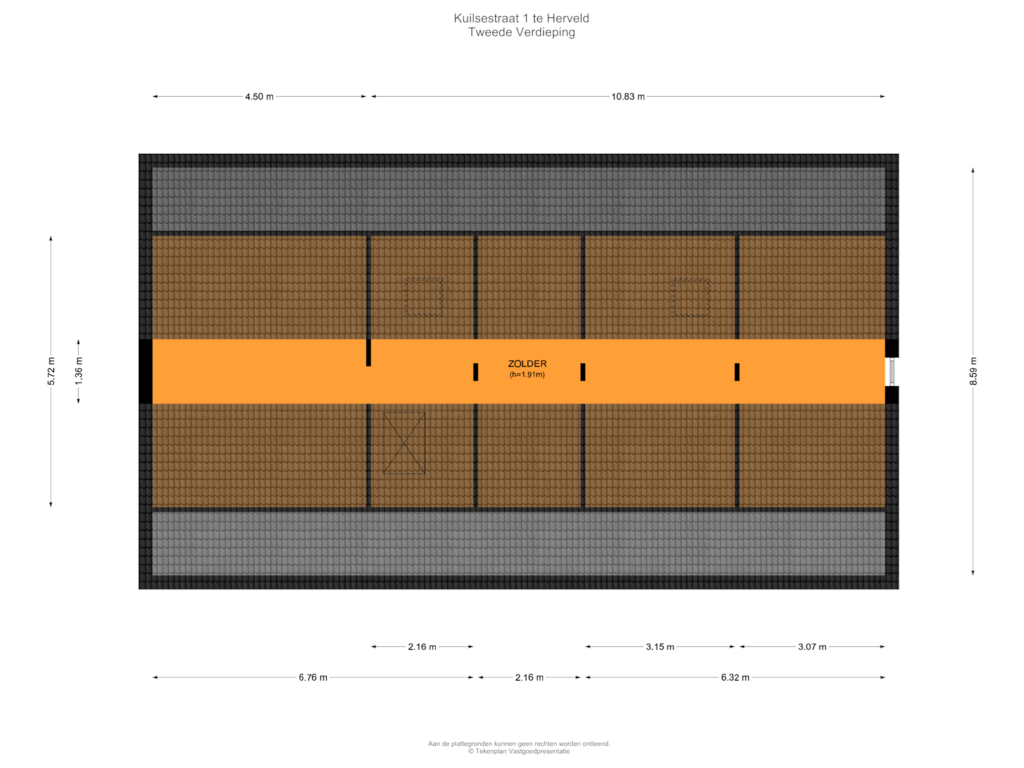 Bekijk plattegrond van Tweede Verdieping van Kuilsestraat 1