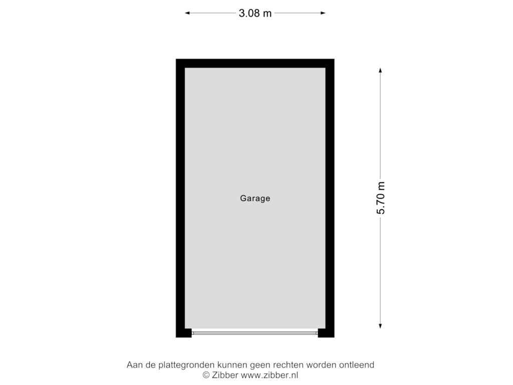 View floorplan of Garage of Oostsingel 2-17