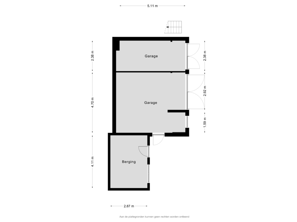 Bekijk plattegrond van Garage van Grintweg 26