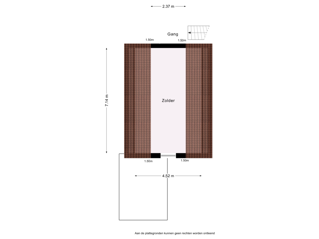 Bekijk plattegrond van Garage Zolder van Grintweg 26